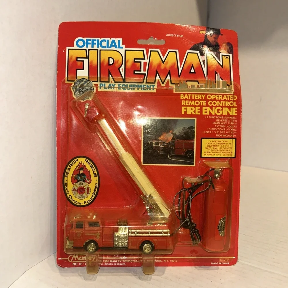 Manley Toys‎ Fire Engine Battery Operated Remote Vintage NIP Model 61-009 1990